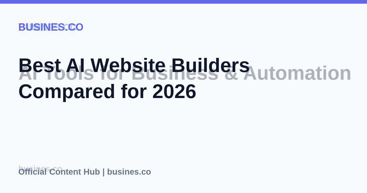 Best AI Website Builders Compared for 2026