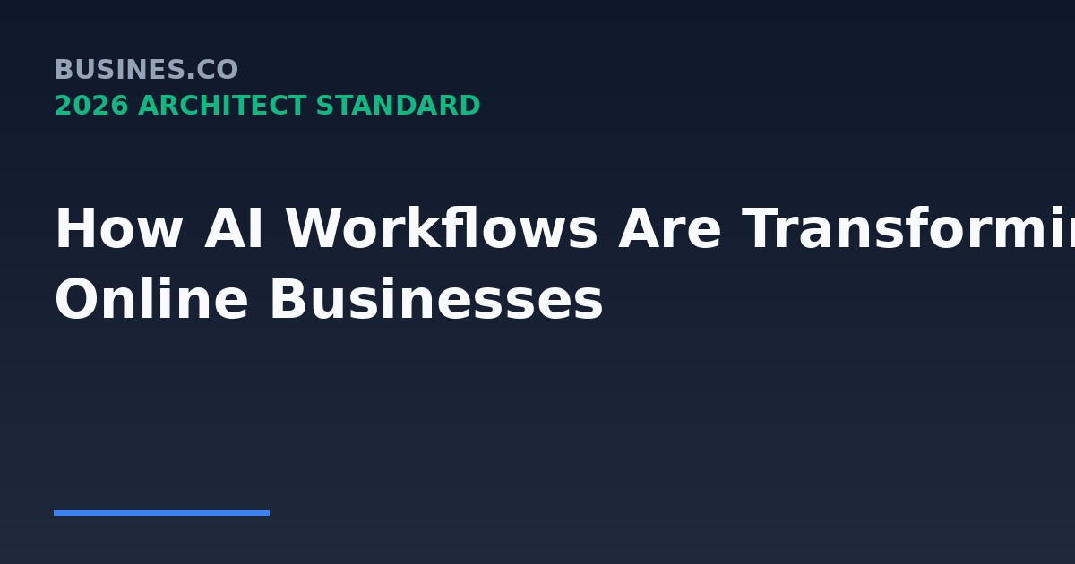 How AI Workflows Are Transforming Online Businesses