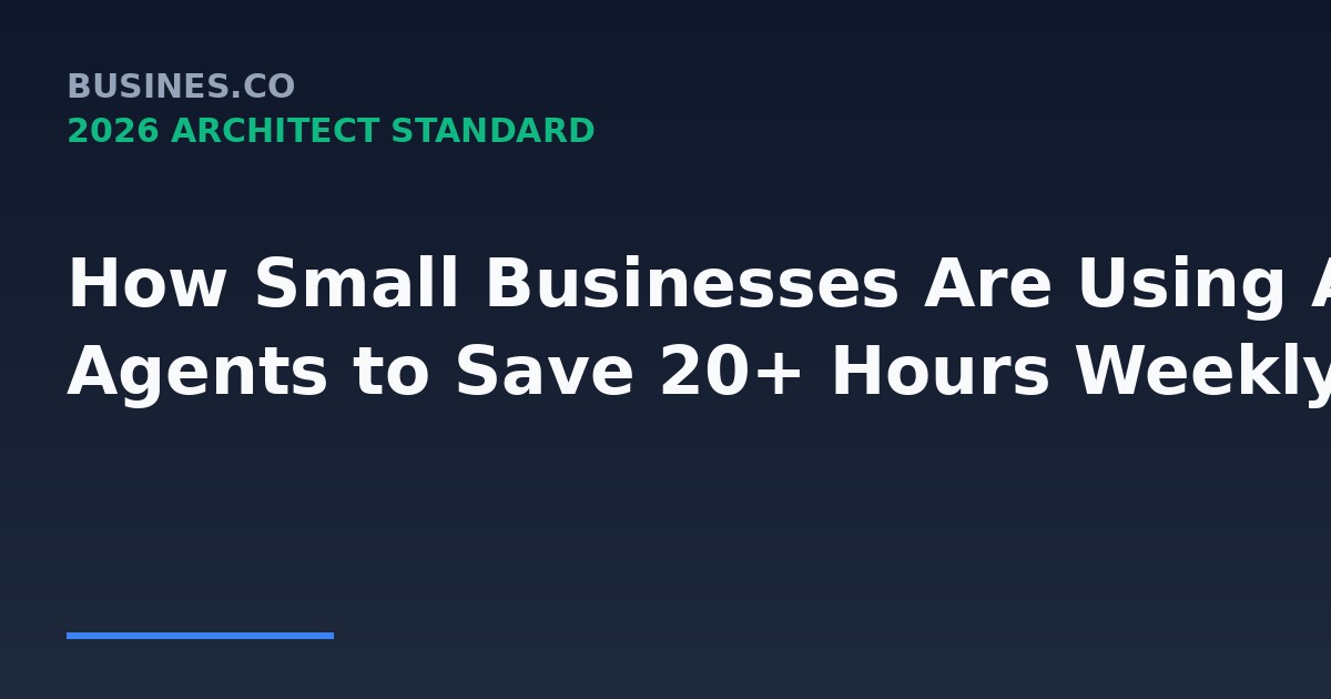How Small Businesses Are Using AI Agents to Save 20+ Hours Weekly
